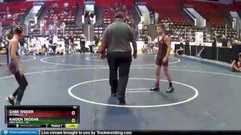 92 lbs Round 1 (6 Team) - Kaiden Skodak, ARES Black vs Gabe Snider, MI Pitbulls