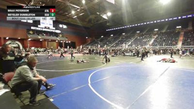 58 lbs Semifinal - Brax Peterson, Athlos Wrestling vs Beyeler Dumbleton, Bear Cave WC