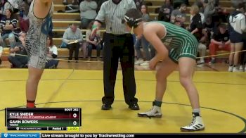 190 lbs Champ. Round 2 - Kyle Snider, CUYAHOGA VALLEY CHRISTIAN ACADEMY vs Gavin Bowers, TINORA