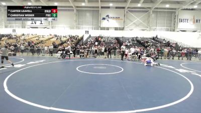 99 lbs Cons. Round 4 - Christian Weber, Perry Youth Wrestling Club vs Carter Leavell, Bulldogs Youth Wrestling (Far Western)