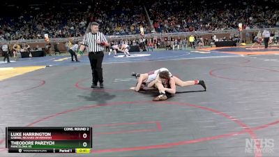 D4-132 lbs Cons. Round 2 - Theodore Parzych, Mancelona HS vs Luke Harrington, Gabriel Richard (Riverview)