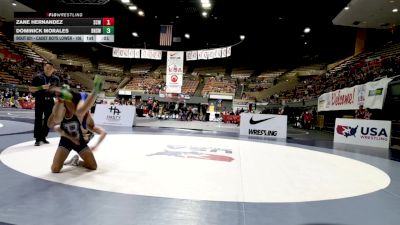 Cadet Boys Lower - 106 lbs Cons. Round 3 - Zane Hernandez, Silver Creek WC vs Dominick Morales, Bakersfield High School Wrestling