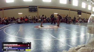 77 lbs Cons. Round 3 - Mason Pasternak, Bulldog Premier Wrestling Club vs Owen Jent, Greenwood Wrestling Club