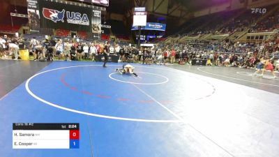 120 lbs Cons 16 #2 - Hunter Samora, New Mexico vs Easton Cooper, Wisconsin