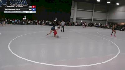 100 lbs Cons. Rd Of 16 - Elizabeth Ramirez, Dodge City Training Center vs Brooke Walrath, Mission Athletics