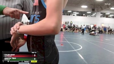 112 lbs Cons. Round 4 - Tyler Gray, Wellington vs Griffin Tibai, Michigan