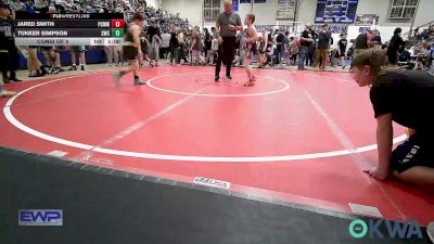 100 lbs Consi Of 4 - Jared Smith, Ponca City Wildcat Wrestling vs Tukker Simpson, Salina Wrestling Club