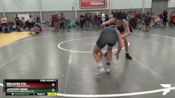 132 lbs Cons. Round 2 - Benjamin Fox, River City Wrestling LLC vs Jackson Mann, Virginia Elite Wrestling Club