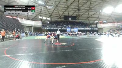 Girls 2A 235 lbs Champ. Round 2 - Alejandria Espindola, Othello (Girls) vs Cearoose Ceasar, Washington (Girls)