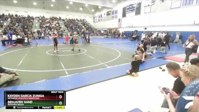 102 lbs 5th Place Match - Benjamin Hand, Redondo Beach vs Kayden Garcia Zuniga, Victorum Athletics Wrestling