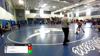 132 lbs Quarterfinal - Cam Jordan, Conval vs David Pento Jr, Londonderry