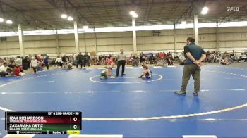 58 lbs Quarterfinal - Zaxariaha Ortiz, Bulldog Wrestling Club vs Izak Richardson, Timberline Youth Wrestling