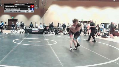 144 lbs Cons. Quarters - River Hibler, Apex vs Connor Allison, Headhunters Wrestling Club