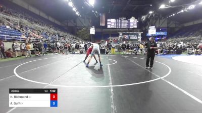 220 lbs Cons 32 #1 - Hunter Richmond, South Dakota vs Asa Goff, California