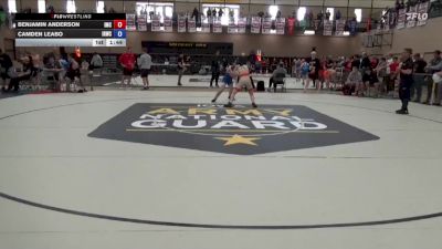 120 lbs Cons. Round 3 - Benjamin Anderson, Indee Mat Club vs Camden Leabo, Iron Rams Wrestling Club