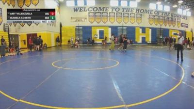 100 lbs Champ. Round 1 - Isabela Lobeto, M80 Wrestling Club vs Amy Valenzuela, Ocoee Wrestling Club