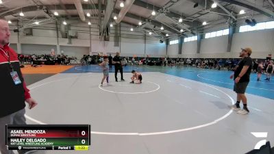 92 lbs Semifinal - Hailey Delgado, NXT Level Wrestling Academy vs Asael Mendoza, Dumas Wrestling