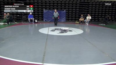 220 lbs 3rd Place - Dionysus Alston, Dover vs Robert Rose, Horsham