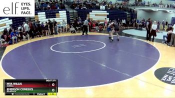 155 lbs. Champ. Round 2 - Mya Willis, Eureka vs Emerson Comegys, Boonville