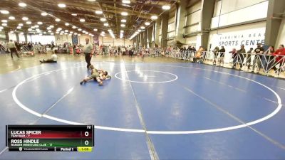 72 lbs Rd# 6- 9:00am Saturday Final Pool - Lucas Spicer, Team BAM vs Ross Hindle, Ranger Wrestling Club