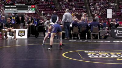 133 lbs Consi 2 - Zane Crouse, Bishop McDevitt vs Mason Wright, Beth Center