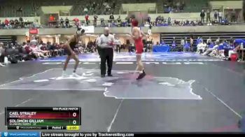 132 lbs Finals (8 Team) - Cael Straley, North Scott vs Solomon Gilliam, Glenbard North