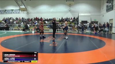 160 lbs Cons. Round 3 - Zion Green, Sacramento City College vs Lesly Lugo, Cerritos College