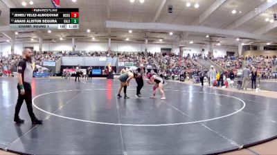 Girls 235 lbs Champ. Round 1 - Jehieli Velez-Almodovar, West Creek High School vs Anahi Alistun Segura, Gallatin High School