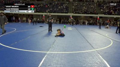 55 lbs Champ. Round 2 - Wyatt Milbeck, Bison Wrestling Club vs Alan Petersen, American Outlaws Wrestling