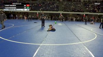 55 lbs Champ. Round 2 - Wyatt Milbeck, Bison Wrestling Club vs Alan Petersen, American Outlaws Wrestling