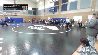 115lbs Champ. Round 4 - Savannah Thorpe, Richland (Girls) vs Evalyn Mendoza, Kennewick (Girls)