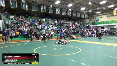 132 lbs Champ. Round 2 - Joey LeBlanc, Highland (medina) vs Rocco Czarnecki, Cvca