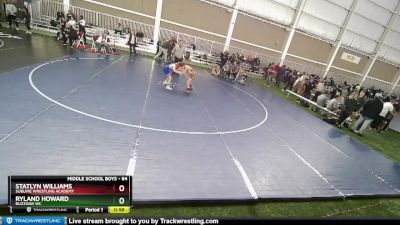 84 lbs Cons. Round 4 - Statlyn Williams, Sublime Wrestling Academy vs Ryland Howard, Buzzsaw WC