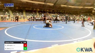 100 lbs Quarterfinal - Drey Johnson, Pitbull Wrestling Academy vs Aidyn Harry, Wyandotte Youth Wrestling