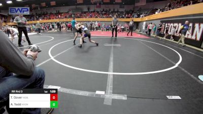 85 lbs Rr Rnd 3 - Taylor Dover, Noble Takedown Club vs Abigail Todd, ARDMORE TAKEDOWN CLUB