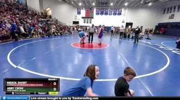 209-248 lbs Round 1 - Abby Crow, Twin Spruce Jr High vs Nikkol Short, Glenrock Intermediate Middle School