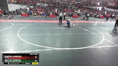 115 lbs Cons. Round 2 - Danton Landvick, Oconto vs Bentley Duncan, Lancaster Wrestling Club