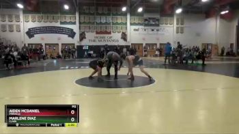 145 lbs Champ. Round 2 - Marlene Diaz, Clark vs Aiden McDaniel, Pinnacle