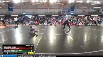 50 lbs Semifinal - Grayson Akin, Ranburne Youth Wrestling vs Thomas Mingledorff, Patriot Youth Wrestling