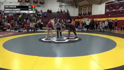 235 lbs Cons. Semi - Rebekah Ramirez, Lockport vs Zoie Durham, Shaker Heights