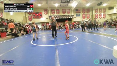 49 lbs Consi Of 4 - Hunter Wells, Claremore Wrestling Club vs Aidan Garland, Berryhill Wrestling Club