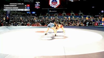 110 lbs Cons. Rd Of 32 - Claire Gobrecht, Pennsylvania vs Emerson Webber, Florida