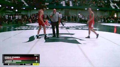 157 lbs Cons. Round 4 - Landen Johnson, Northern Illinois vs Steele Starren, Oregon State