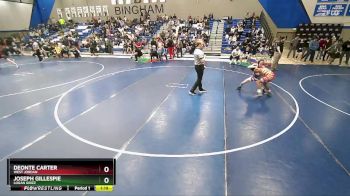 92 lbs Cons. Round 1 - Deonte Carter, West Jordan vs Joseph Gillespie, Logan Grizz