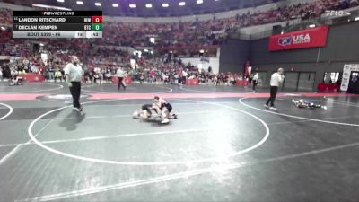 66 lbs Quarterfinal - Declan Kempen, B.A.M Training Center vs Landon Ritschard, RT Elite Wrestling