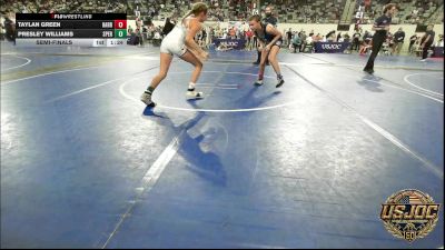 90 lbs Semifinal - Taylan Green, Harrah Little League Wrestling vs Presley Williams, Sperry Wrestling Club