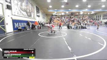 132 lbs Champ. Round 2 - Oliver Benninghof, Trabuco Hills vs Aiden Aguilar, Santa Ana