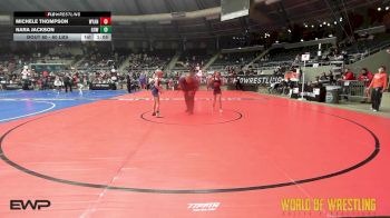 60 lbs 5th Place - Michele Thompson, Wyandotte Youth Wrestling vs Nara Jackson, Greater Heights Wrestling
