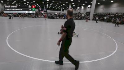 106 lbs Cons. Rd Of 16 - Jantz Greenhalgh, Carbon Wrestling Club vs Zy'ion Martin, Maize Wrestling Club