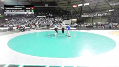 Boys 2A 190 lbs Champ. Round 2 - Jasper Armstrong, Hockinson vs Logan Baumgaertner, Anacortes